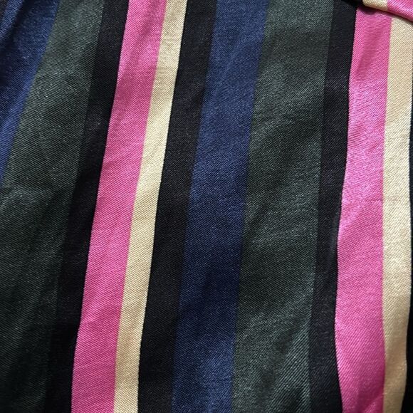 Top shop dress with tie front pink blue and cream stripes. Size 6. - Picture 6 of 7